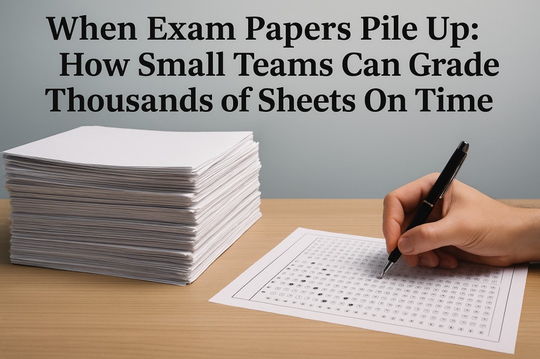 When Exam Papers Pile Up: How Small Teams Can Grade Thousands of Sheets On Time